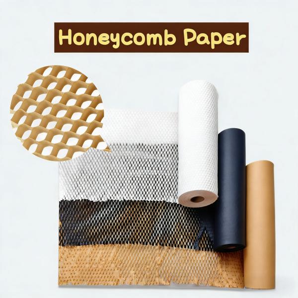 10 - 52cm Honeycomb Paper Sheet Cut To Size  Cushioning Honeycomb Paper Roll