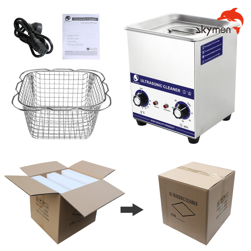 Нержавеющая сталь уборщика Skymen 2L 60W 40KHz JP-010 настольная механическая ультразвуковая