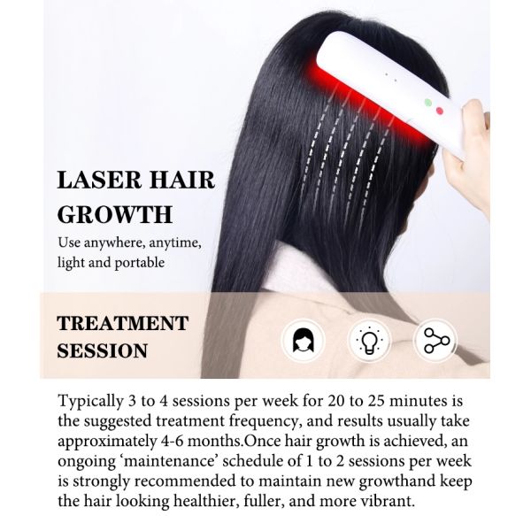 LLLT 16 Diodes 660nm Laser Hair Growth Comb Beauty Device