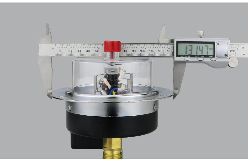 Electric Contact Point Precision Air Pressure Gauge Flange Edge 25 Bar Manometer