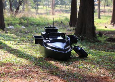 Black radio controlled bait boat ABS engineering plastic hull boat OEM / ODM