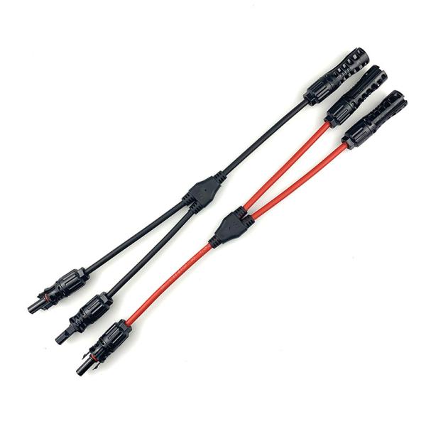 IP67 Y Branch Solar Panel Connectors 1000V DC Tin Plated Copper Material