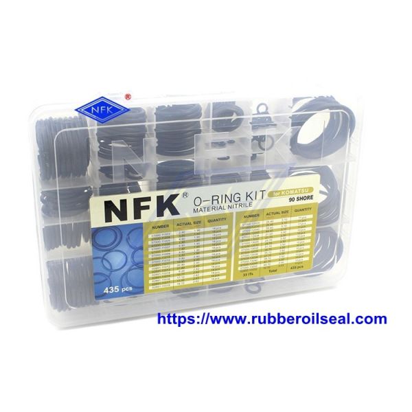 435PCS NBR90 O-Ring Kit 30 Sizes Rubber Seal Box Repair Set For Komatsu Excavator Hydraulic System