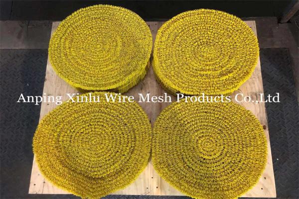 Le double PVC en plastique jaune du fil 380mpa 16GA SAE1008 de lien de boucle a enduit