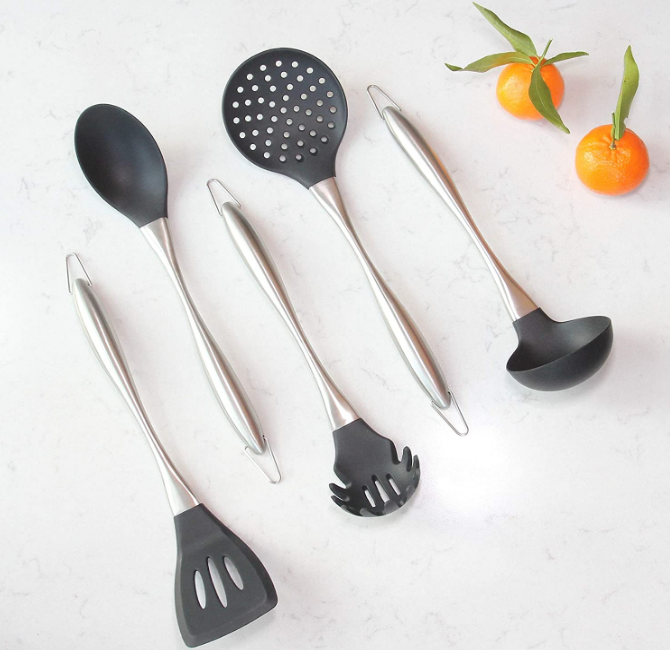 Silicone Cooking Utensil Set, 8 Piece Kitchen Utensils Set Kitchen Gadgets