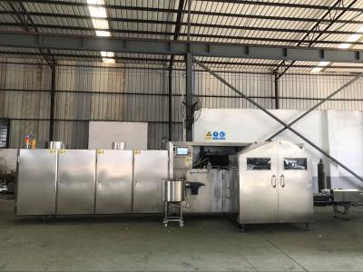Máquina da fabricação de biscoitos do cone de L8.7xW2.1xH2M Polished Ice Cream