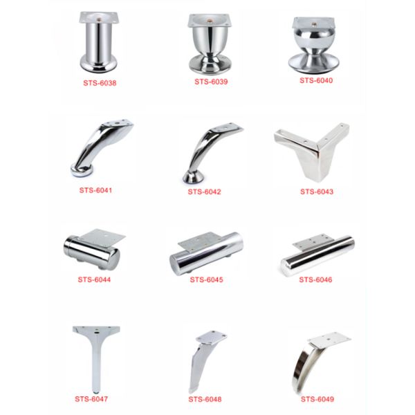 Livraison à prix réduit 0,25 kg par canapé Pieds métalliques de fleurs Meubles Pieds métalliques dorés pour meubles