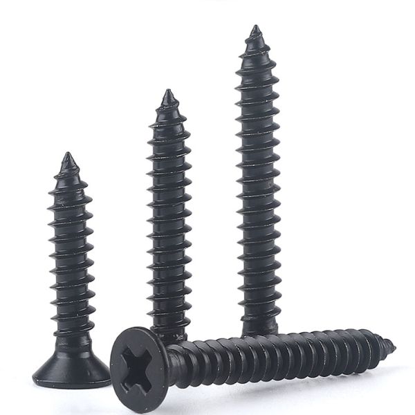 Grade 2 5 8 Plain HDG Black Self Tapping Screw / Carbon Steel Screws