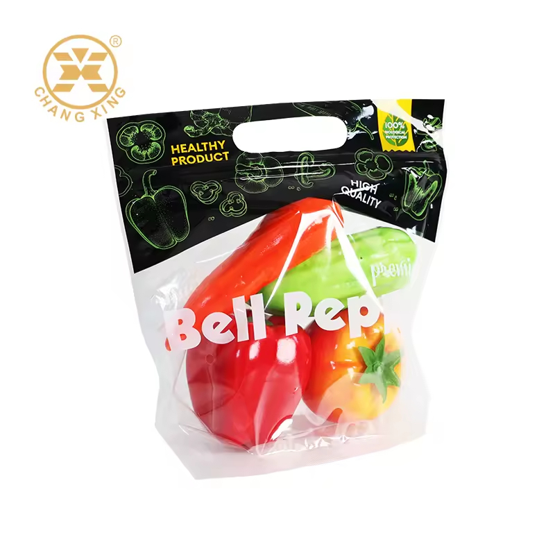 Custom Logo Anti-Fog Vacuum Packaging Bag with Breathable Air Holes for Fresh Produce