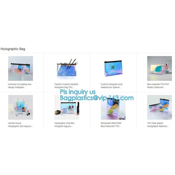 PVC Mini Plastic Cosmetic Bags , Cosmetic Tote Bags Printed Promotional