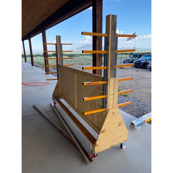 Стенная стойка для хранения древесины с 6-уровневой системой