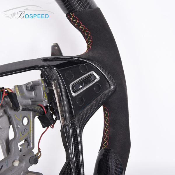 Real Carbon Fiber Leather Sports Cadillac Steering Wheel Stitching 2022 OEM ODM