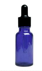 Blue 93.6mm Essential Oil Glass Bottles Frost Blue Glass Dropper Bottles