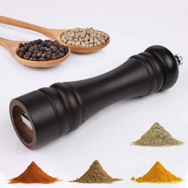 Manual Ceramic Core Pepper Spice Grinder Dutch Wood Kitchen Tools in Filled Pepper Grinder