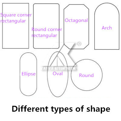 рамка зеркала верхнего квадрата свода металла 1.5mm нижняя алюминиевая для крася плаката