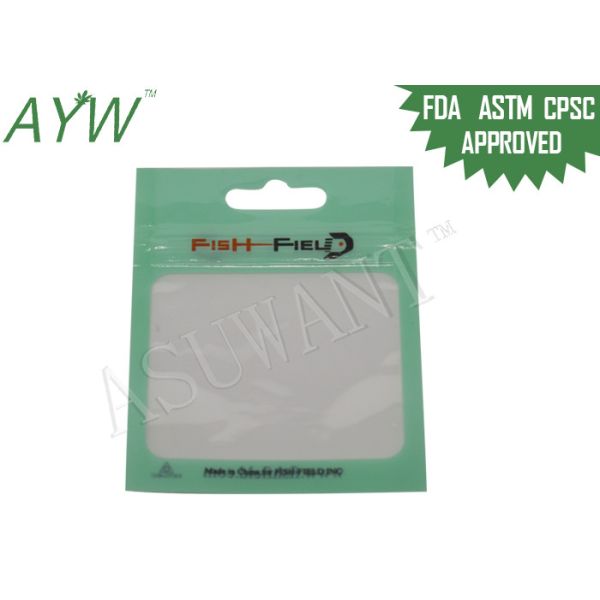 Fishing Lures Pet Food Bag With Visible Window Reclosable Zip Lock