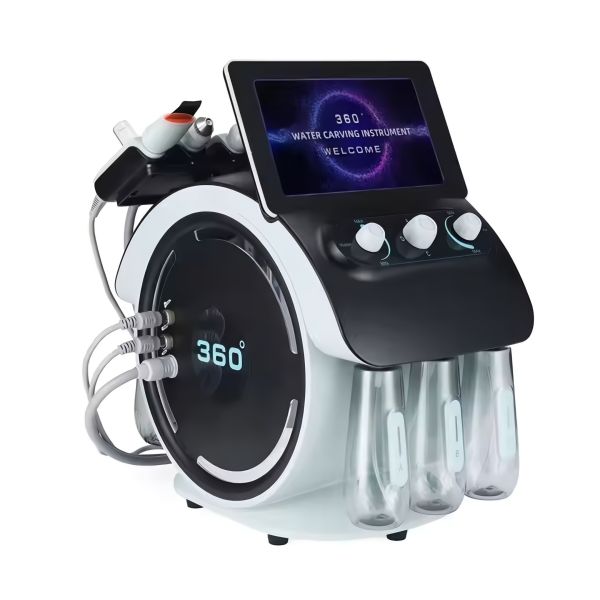 6 In 1 Oxygen Hydra Facial Machine Visible Pore Cleaning RF Lifting Skin Care System