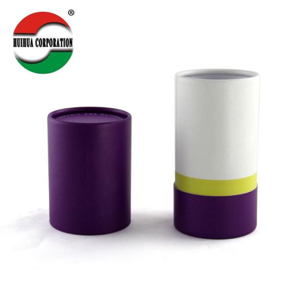 Recyclable Paper Cans Packaging , Kraft Paper Tea Canister Packaging
