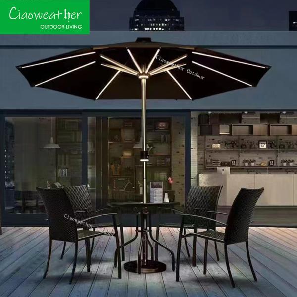 Fashion Umbrella for Hotel Courtyard Parasols Outdoor Patio Center Pole Sunshade Garden Umbrella