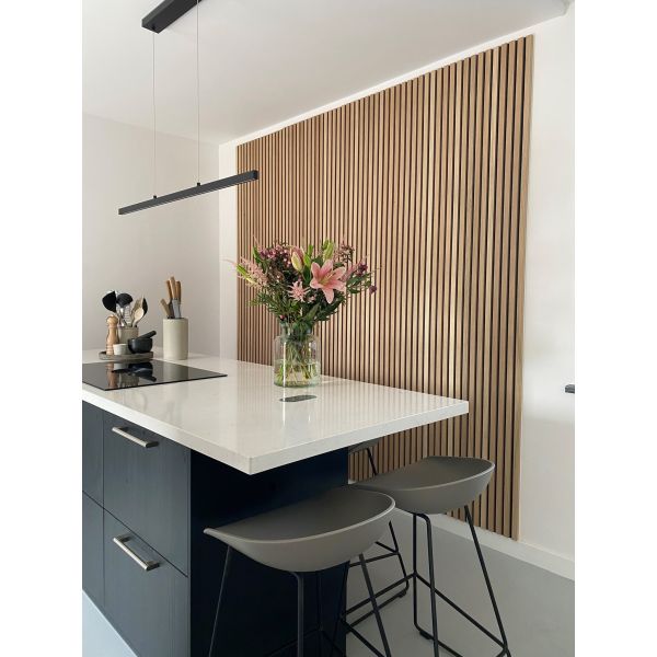 MDF Fireproof Wood Slat Acoustic Wall Panels Aesthetic Sound Absorbing Panels For Office