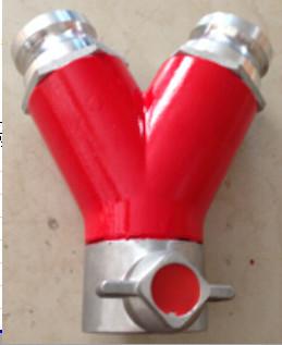 Aluminum Fire Truck Parts Water Dividing Breeching 2X2.5Male BS336 Coupling Outlet