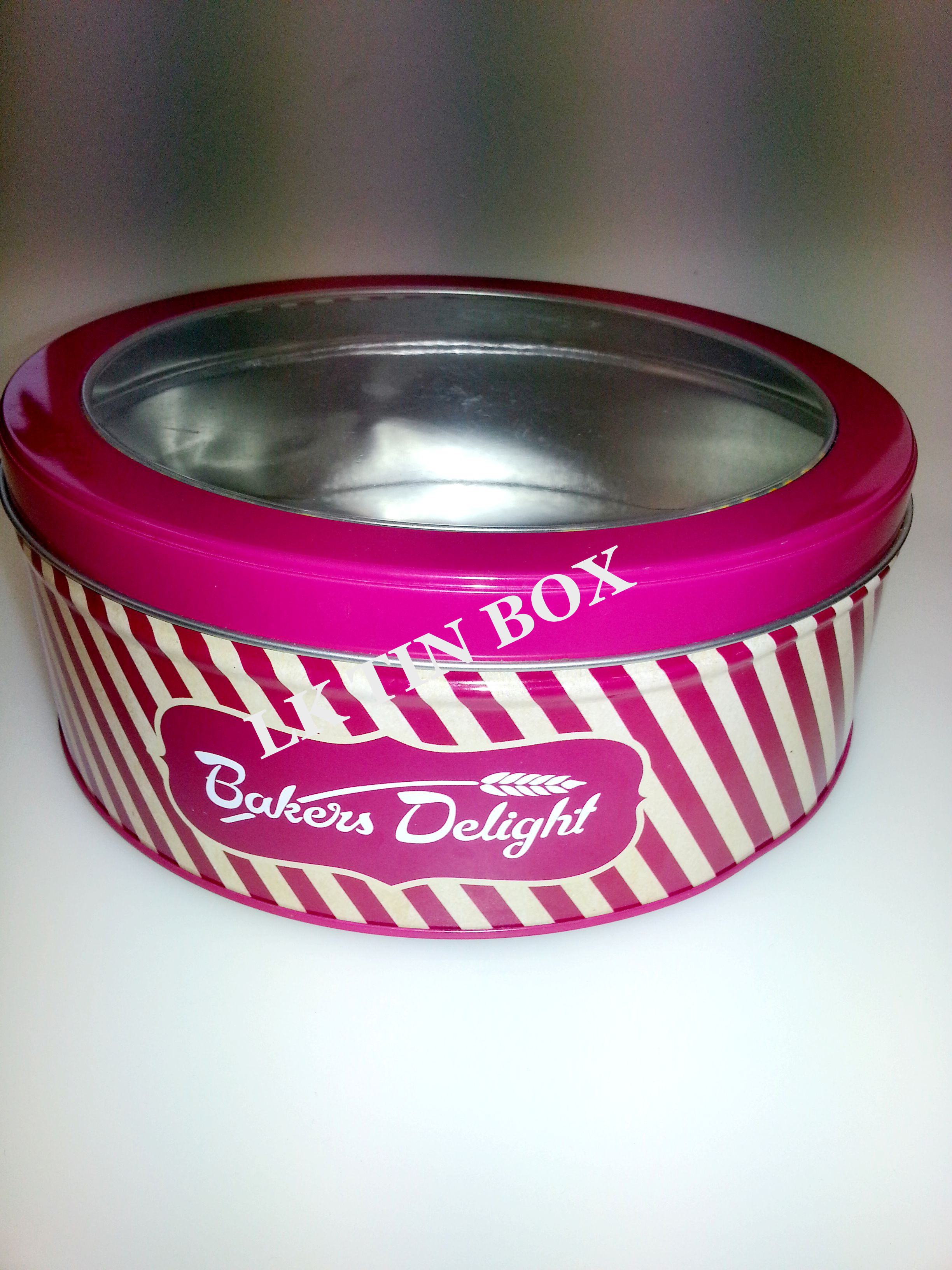 Holiday Cookie Tin Box / Empty Cookie Tins / Cookie Storage Tins With Window