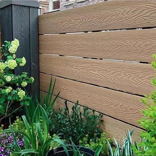                    Matte Finish WPC Fencing Panel Easy Clean for Office Courtyard              