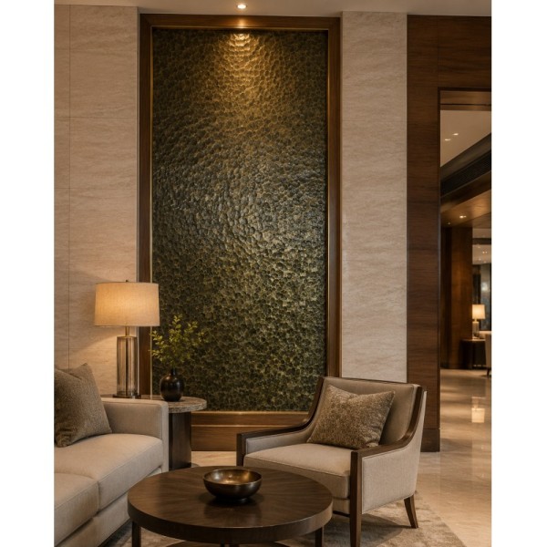Antique Bronze Coated Fine-Dot Hammered Embossed Stainless Steel Sheet with Custom Sizes
