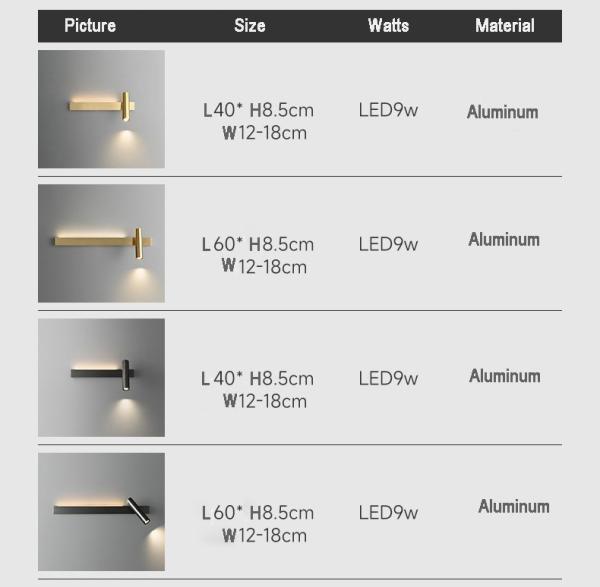 led reading wall lamp minimalist living room decoration creative simple modern bedside wall light bedroom light