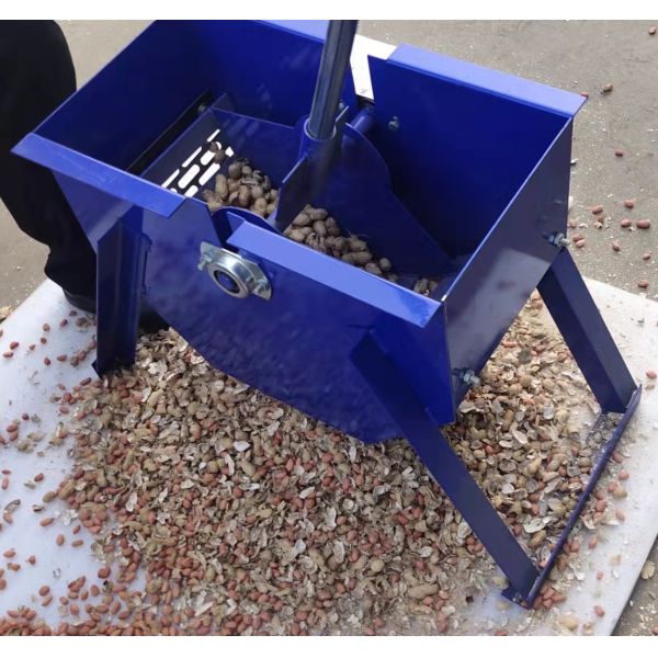 Household Fiber Decorticating Machine , Blue Easy To Operate Peanut Sheller Machine