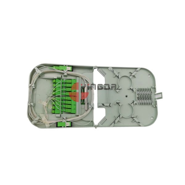 IP65 Outdoor Fiber Optic Splitter Box Wall Mount 16 Cores 1x8 Coupler ABS PC Material