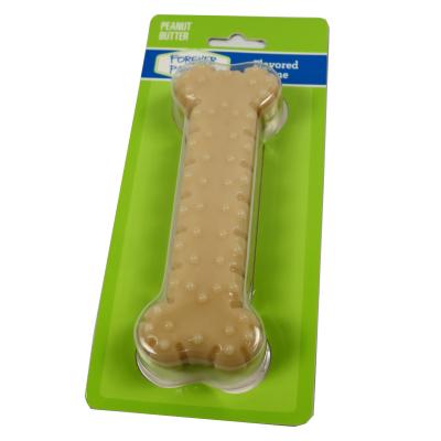Nenhum animal de estimação durável de enchimento brinca o sabor de borracha duro de moedura do amendoim da moedura de dente do osso de cão