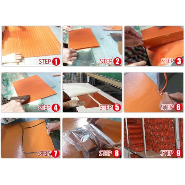 Flexible Heating Element 12v , 3d Printer Silicone Heater With UL Certificate