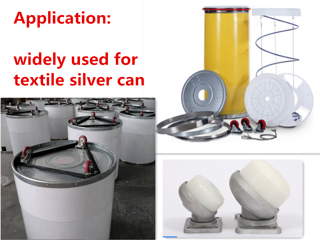 Nylon Casters For Textile Machinery Cotton Spinning Sliver Can