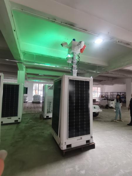 Solar Surveillance Camera Tower Solar Light Cube With High-power Battery
