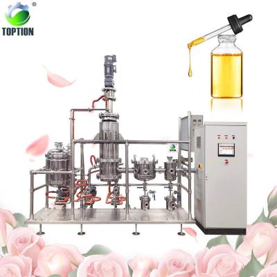 Rose Essential Oil Extraction Wiped Film Evaporator Short Path Distillation Unit