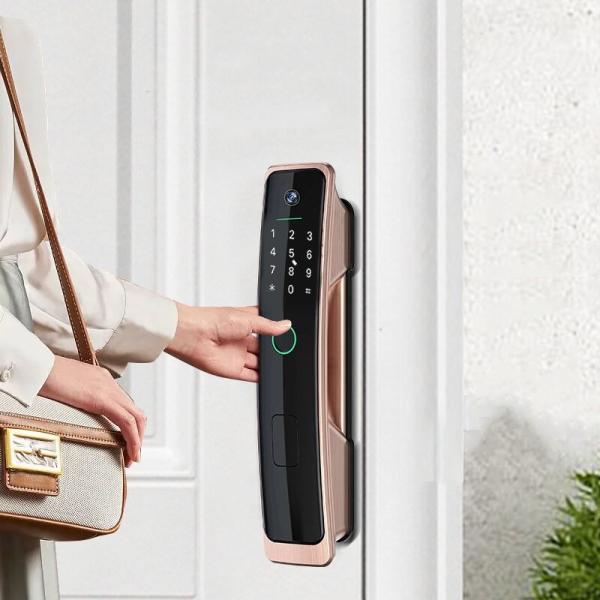 Graffiti Biometric Fingerprint Wifi Keyless Door Lock Cat'S Eye Monitoring