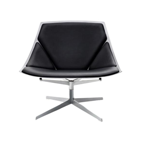 Modern design office chair leather sofa black leisure chairs set for office and hotel