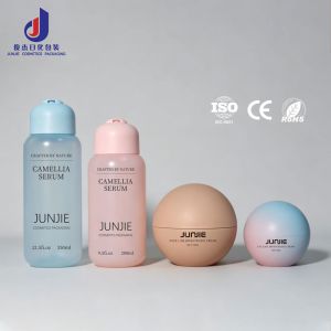 Creative Skin Care and Packaging Set 350ml 280ml 100g 50g Custom logo Soft Touch Plastic Cosmetic Lotion Pump Bottle Cream Jar