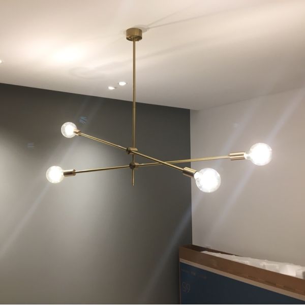 Modern Decoration Pendant Hanging gold Iron Cage Hanging Lamp