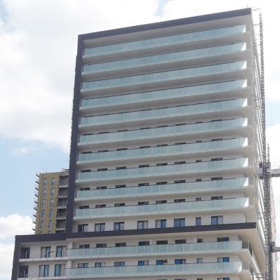 Colored Milky White Insulated Glass Curtain Wall High Rise Building Anti Condensation Architectural Curtain Wall Sound Insulation