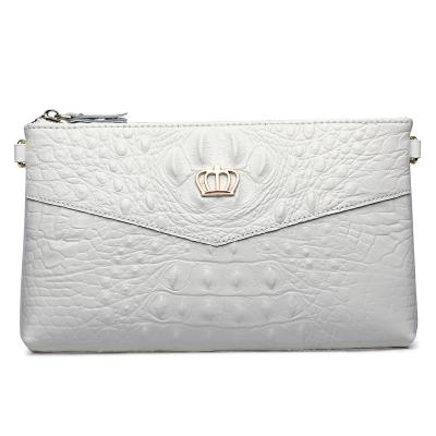 Bolsa de couro branca da embreagem do envelope das mulheres do casamento