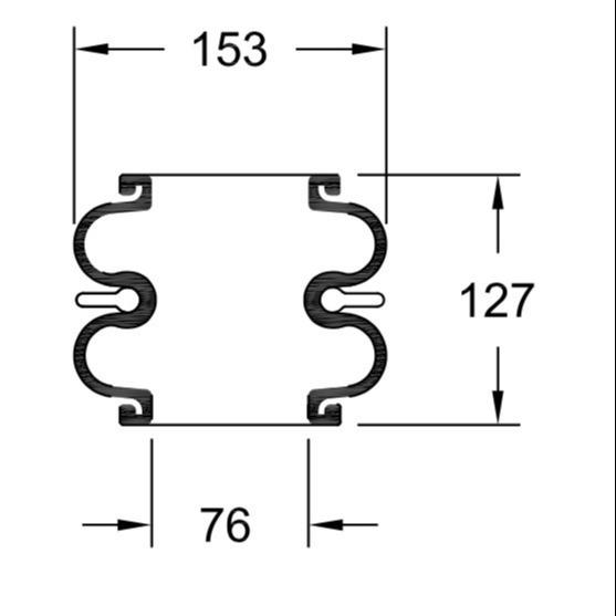 6X2 DUNLOP Air Spring G1/2 W01-R58-4036 Firestone Air Spring