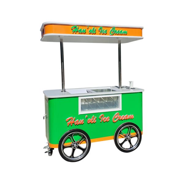 OEM CE Approved 4 Wheels Cargo Bike with Freezer Food Vending Carts for Sale Ice Cream Electric Tricycle