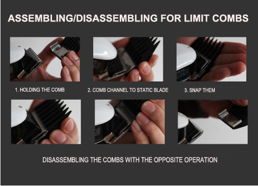 Titanium Black 220V 6 In 1 Corded Hair Beard Trimmer