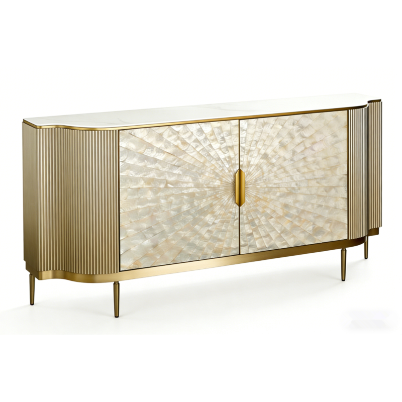 Modern Luxury Buffet Sideboard for Dining Room and Kitchen Rustic Style Wood Furniture for Home Use in Dining Room