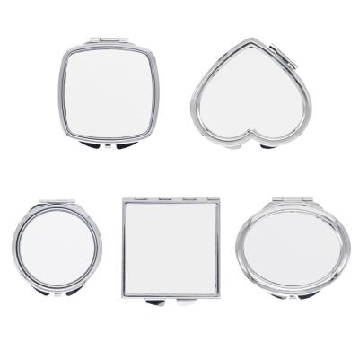 Custom Pocket Compact Makeup Sublimation Mirror Small Foldable Portable Double Sided Promotional Cosmetic Mirror