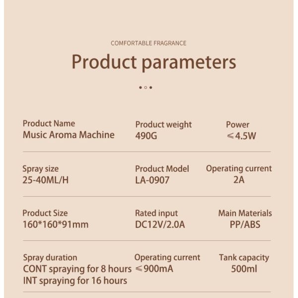 500mL Ultrasonic Aroma Air Humidifier Diffuser Machine With Noise Music Sleeping Sound