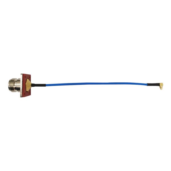 4 cabo da montagem FAKRA SMA da flange do furo, cabo coaxial de 90 graus MMCX RF