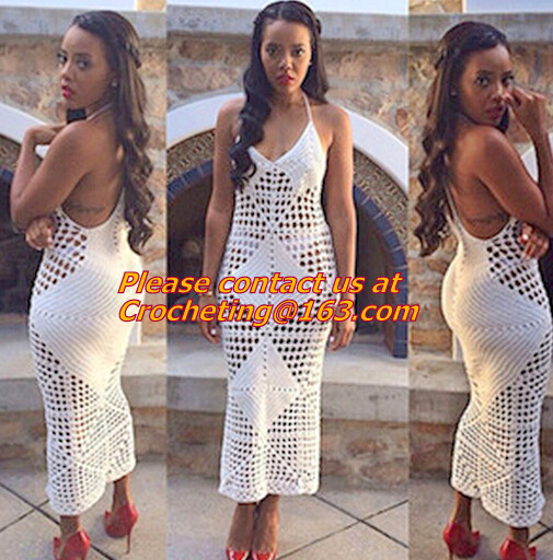 100% Cotton Handmade Crochet Dresses Elegant Club Wear Sexy Fashion Off Shoulder